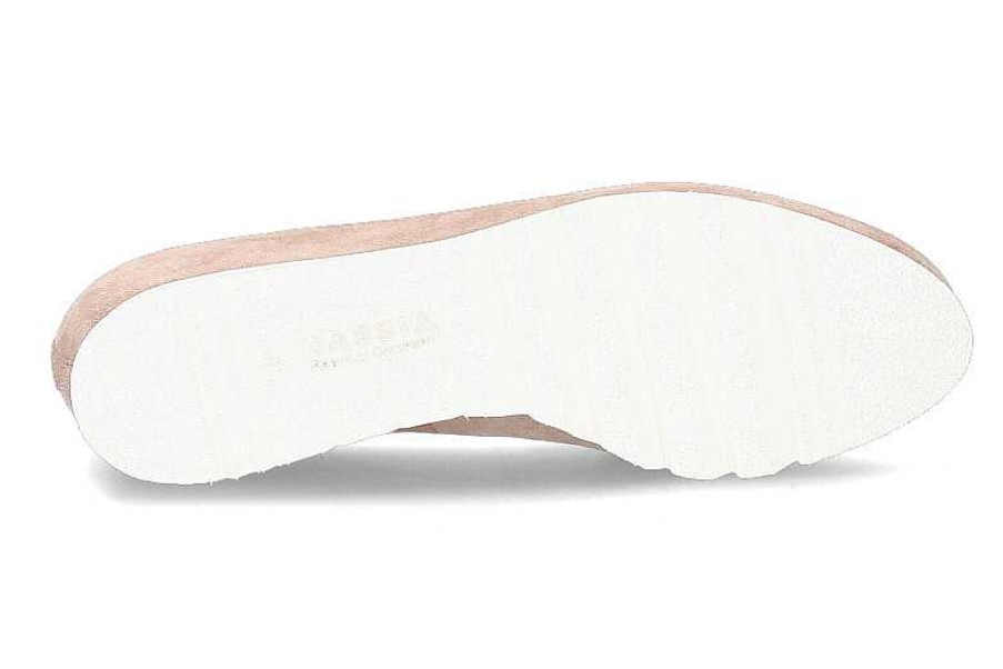 Flats | Hassia Hassia Slipper Pisa G-Weite Velourleder Pearl