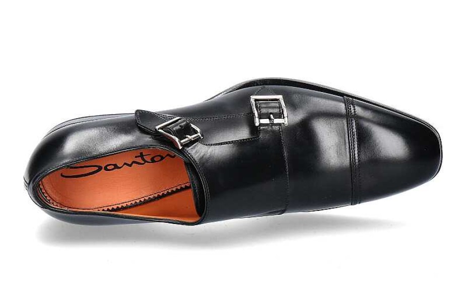 Oxfords | Santoni Santoni Monk Leather Nero