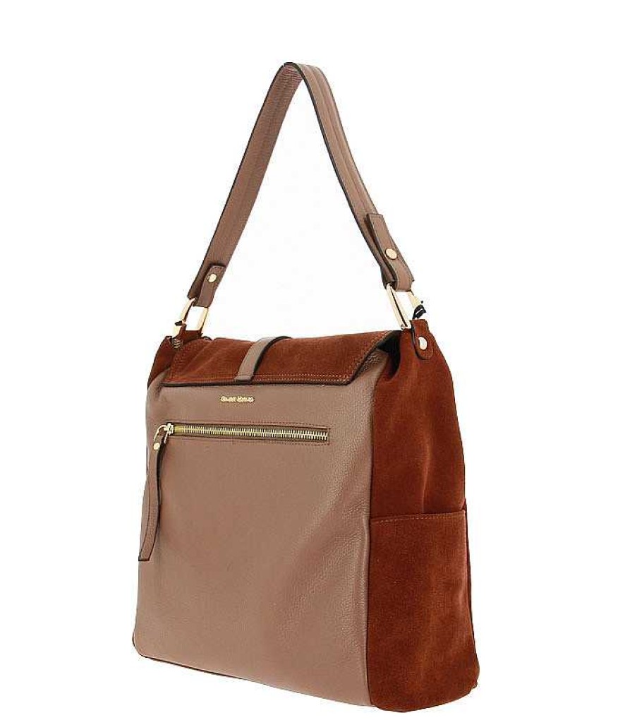 Hand Bags | Carol J. Carol J. Bag Camoscio Cuoio Nappa Taupe