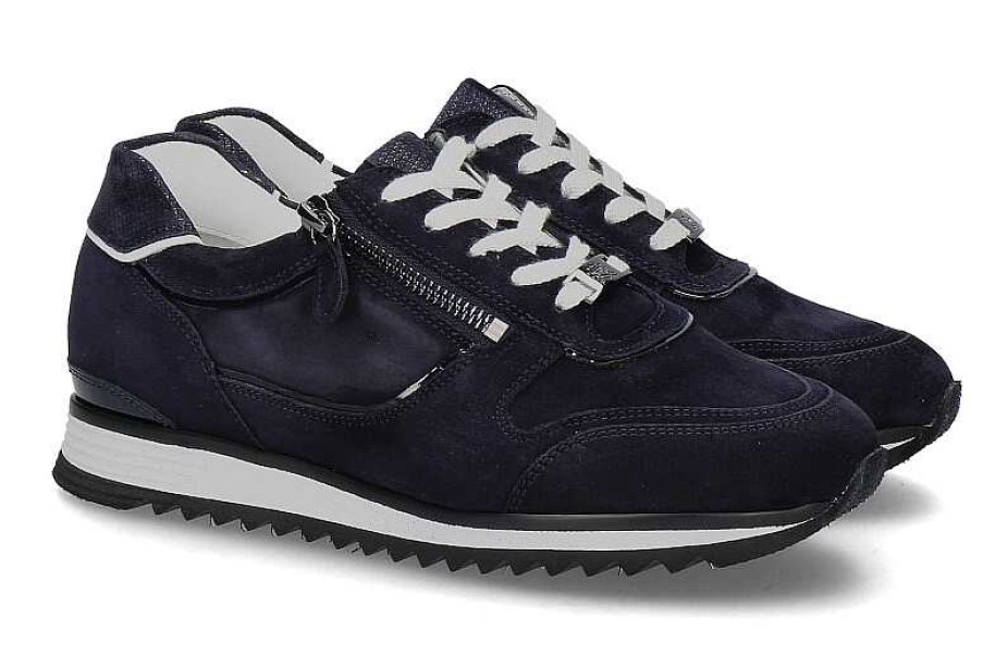 Sneakers | Hassia Hassia Sneaker Porto H-Weite Samtziege Blue White