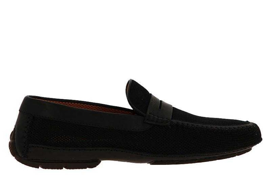 Moccasins | Moreschi Moreschi Moccasin Bahamas Perforato Nero