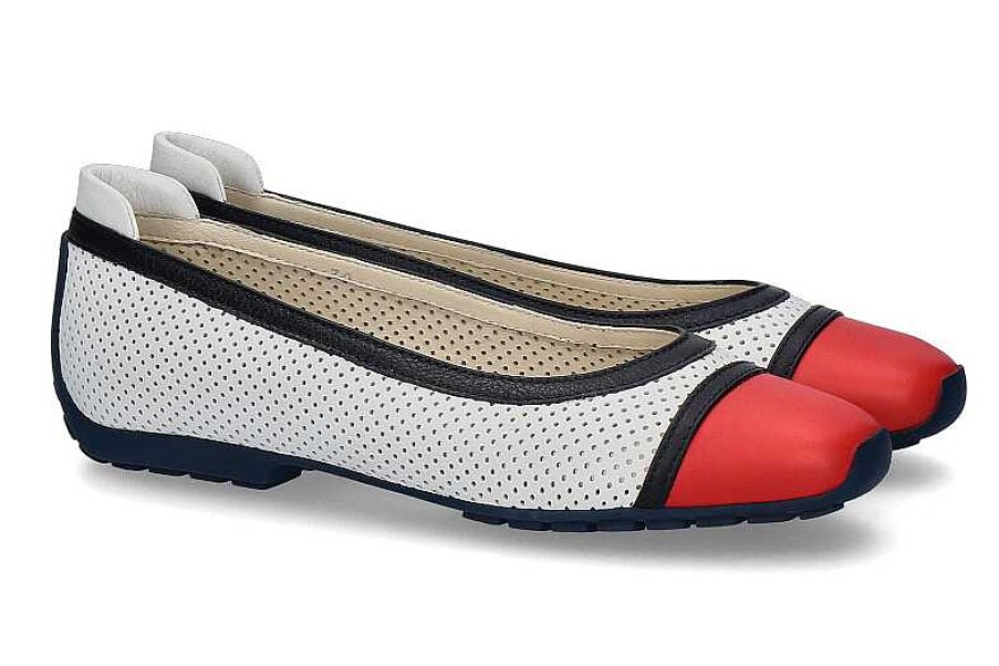 Ballet Flats | Mania Mania Ballerina Bianco Rosso Blue