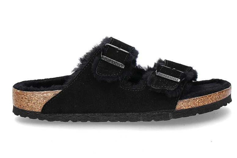 Warm Lining | Birkenstock Birkenstock Mules Lined Arizona Schmal Fur Black