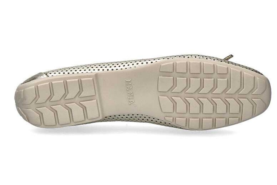 Ballet Flats | Mania Mania Ballerina Perforato Laminado Platino