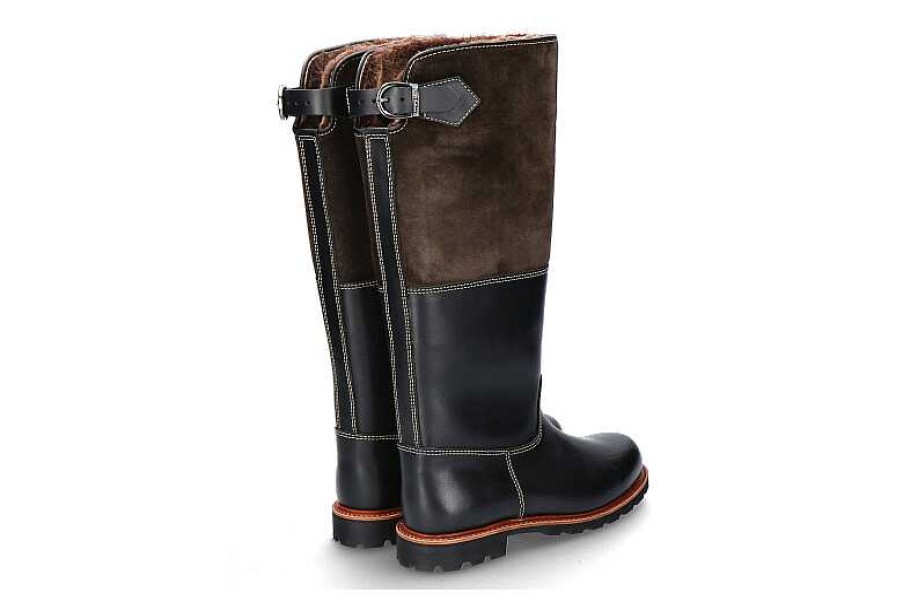 Warm Lining | Ludwig Reiter Ludwig Reiter Forester Boots Lined Russia Leather Black Suede Dark Brown