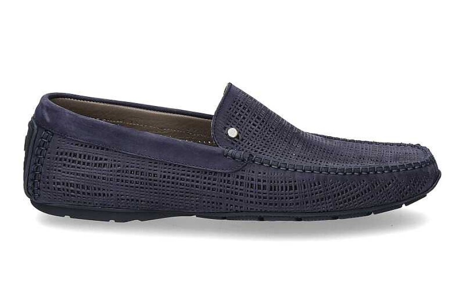 Moccasins | Aldo Brue Aldo Brue Moccasin Bufalo Notte Blu Scuro