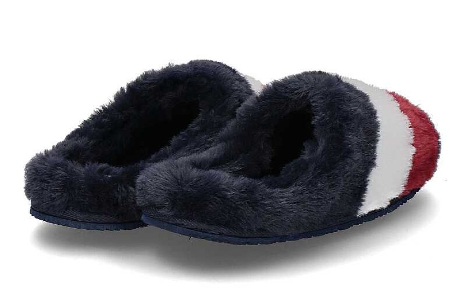 House Slippers | Tommy Hilfiger Tommy Hilfiger Women'S House Shoes Flag Fur Home Slipper