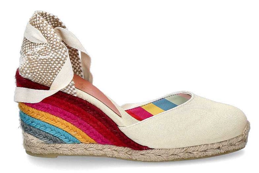 Espadrilles | Castaner Castaner Wedge Sandals Carina Ivory