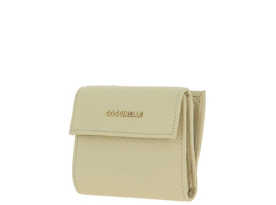 Wallets | Coccinelle Coccinelle Wallet Grain Leather Metallic Soft Silk