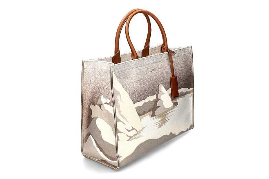 Hand Bags | Santoni Santoni Shopper Portofino - Beige