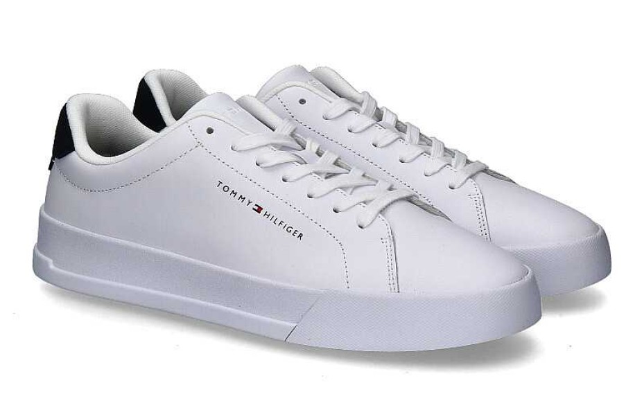 Sneakers | Tommy Hilfiger Tommy Hilfiger Men'S Sneaker Th Court Leather- Weiss