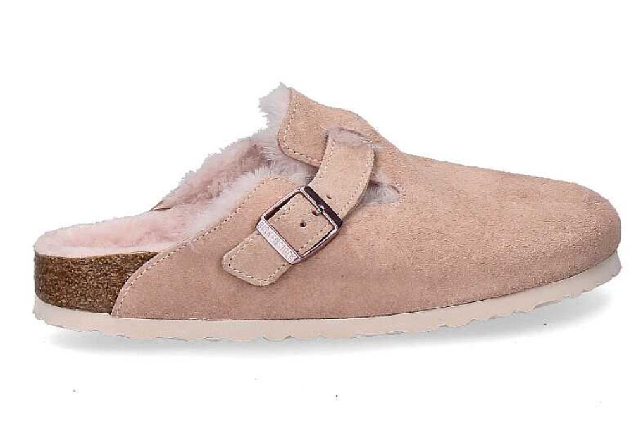 Warm Lining | Birkenstock Birkenstock Clogs Lined Boston Schmal Shearling Light Rose