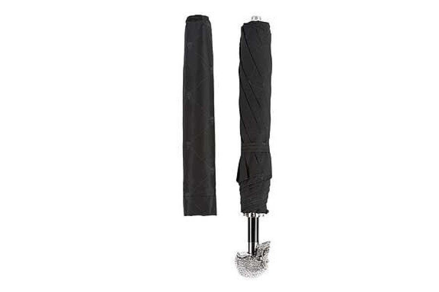 Umbrellas | Pasotti Pasotti Umbrella Oxford Totenkopf Swarovski Silber