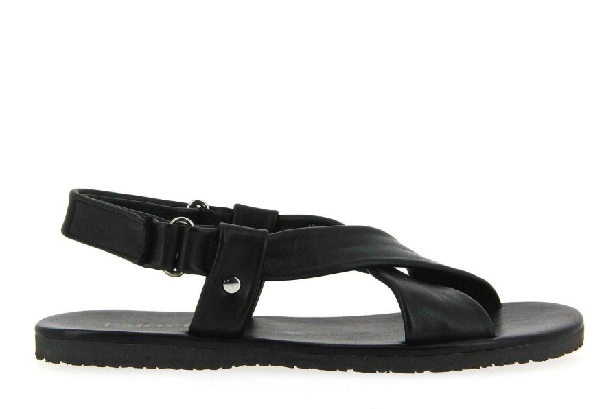 Sandals | Emozioni Emozioni Sandal Leahter Black M5478