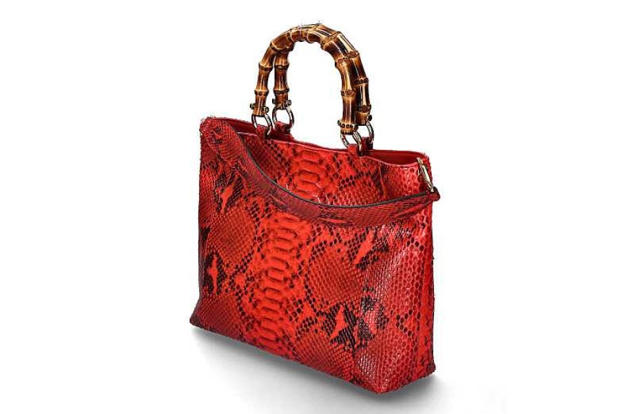 Hand Bags | Silvano Biagini Biagini Handle Bag Pitone Rosso 9024- Rot