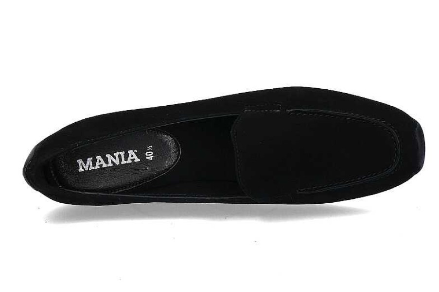 Warm Lining | Mania Mania Ballerina Lined Camoscio Nero