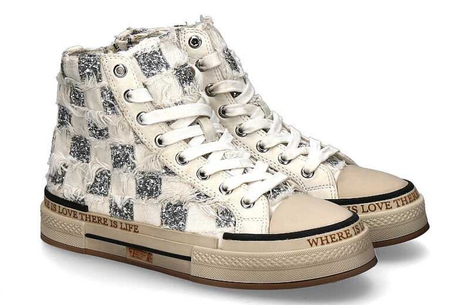 Sneakers | Rebecca White Rebecca White Mid-Cut D&W Square Febric- White