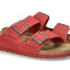 Mules | Birkenstock Birkenstock Women'S Mules Arizona Schmal Corduroy- Sienna Red