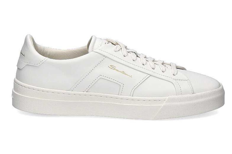 Sneakers | Santoni Santoni Sneaker Man Leather White