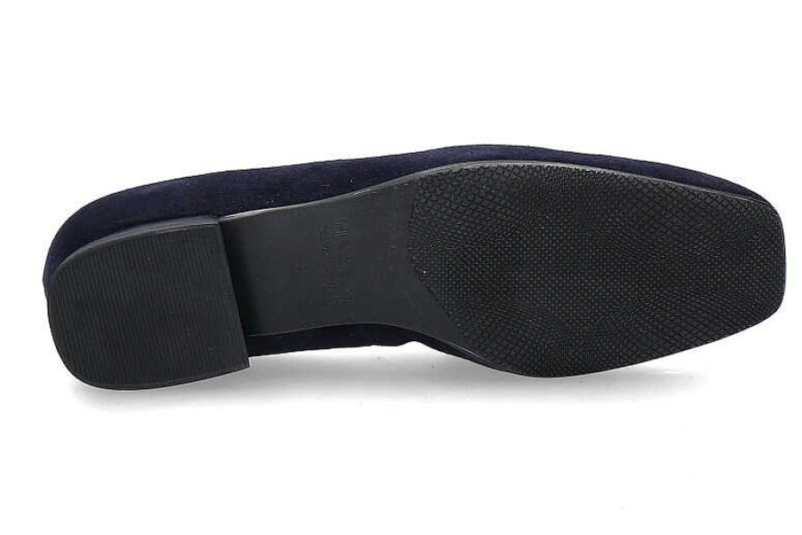 Flats | Hassia Hassia Slipper Napoli H-Weite Samtziege Blau