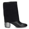 Boots | Casadei Casadei Boots C-Chain Nero Double Face