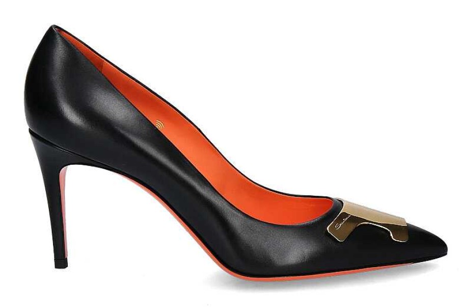 Pumps | Santoni Santoni Pumps Sibille Nero- Schwarz