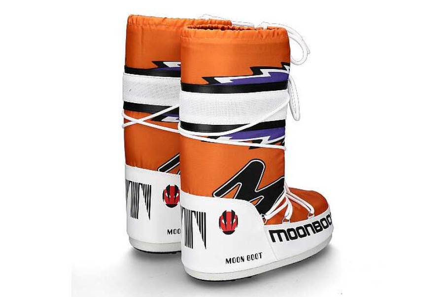 Warm Lining | Moon Boot Moon Boot Snow Boot Retrobiker M-Patch- Orange/ White