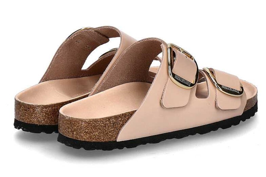 Mules | Birkenstock Birkenstock Mules Arizona Schmal Big Buckle- High-Shine New Beige