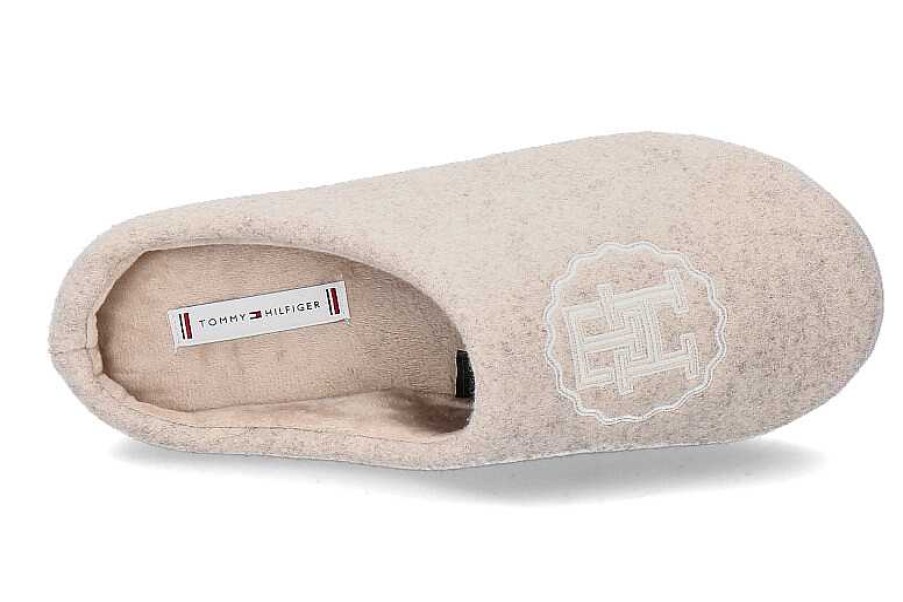 House Slippers | Tommy Hilfiger Tommy Hilfiger Women'S House Shoes Th Emblem Felt Merino Slipper