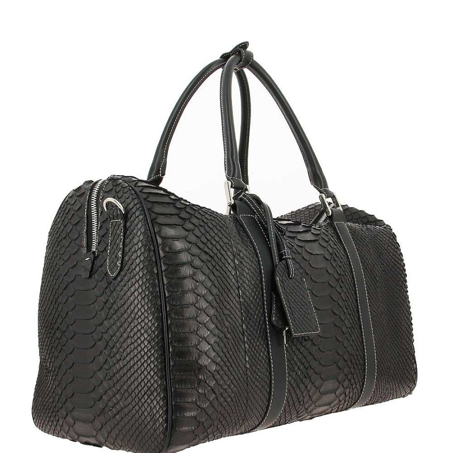 Hand Bags | Silvano Biagini Silvano Biagini Weekender Python Black