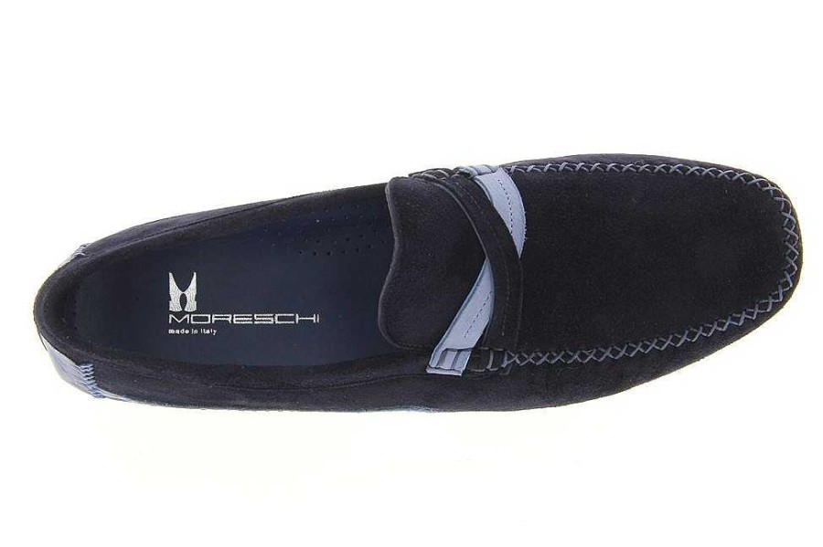 Moccasins | Moreschi Moreschi Moccasin Baviera Blu Scuro