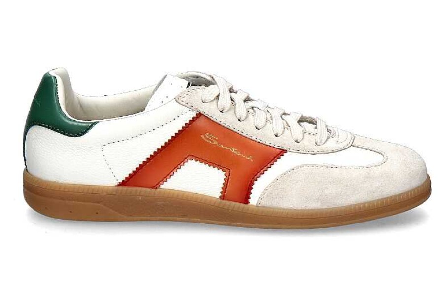 Sneakers | Santoni Santoni Men'S Sneaker Olympic- Orange/White/Green