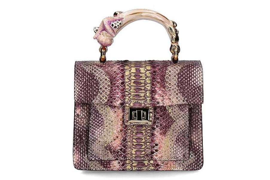 Hand Bags | Silvano Biagini Biagini Handle Bag Starfish Fuxia Lilac Pitone