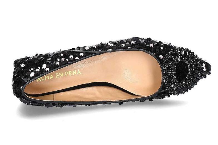 Ballet Flats | Alma en pena Alma En Pena Ballerina Lentejuelas Black- Schwarz