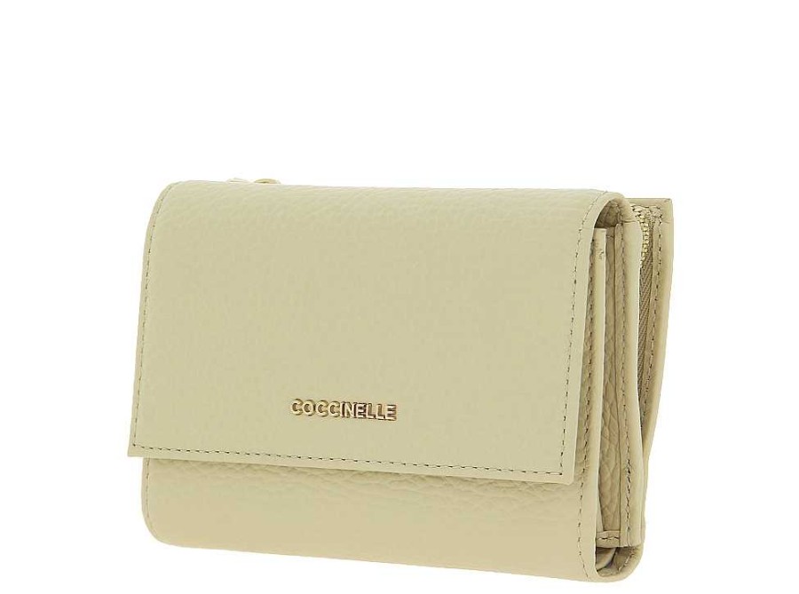 Wallets | Coccinelle Coccinelle Wallet Grain Leather Metallic Soft Silk