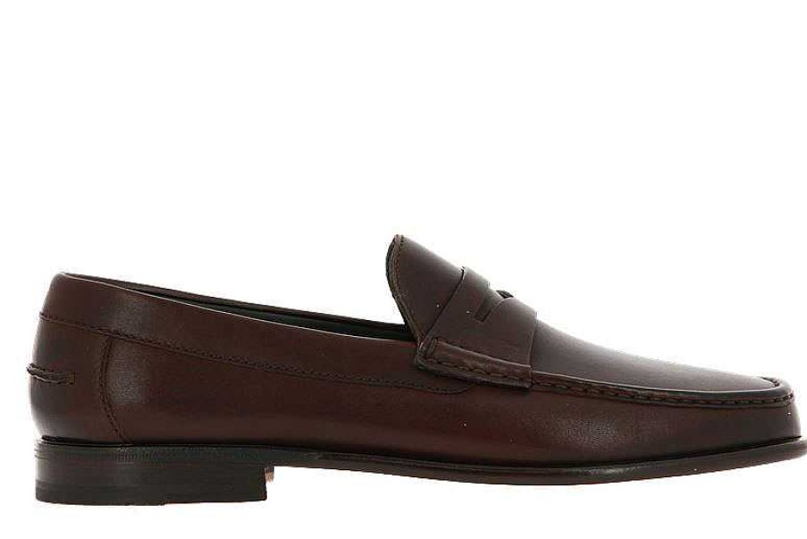 Moccasins | Moreschi Moreschi Slipper Borgogna Marrone Scuro