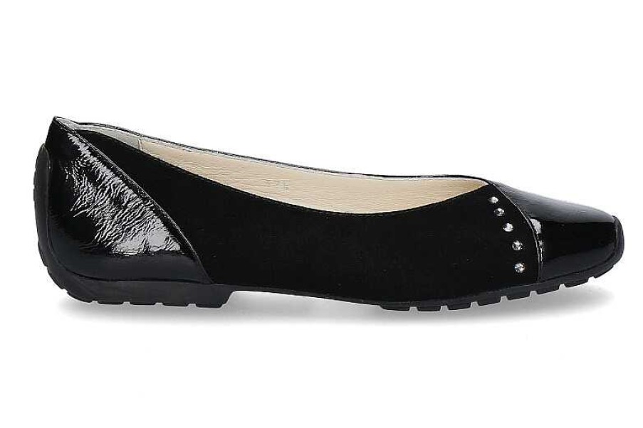 Ballet Flats | Mania Mania Ballerina Naplack Camoscio Nero