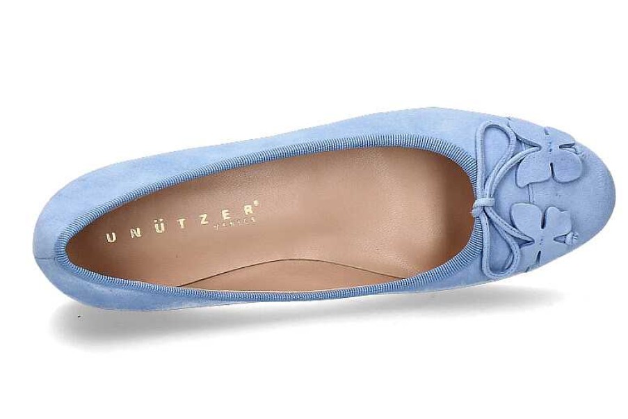 Ballet Flats | Unützer Unutzer Ballerina Farfalla Camoscio Cielo