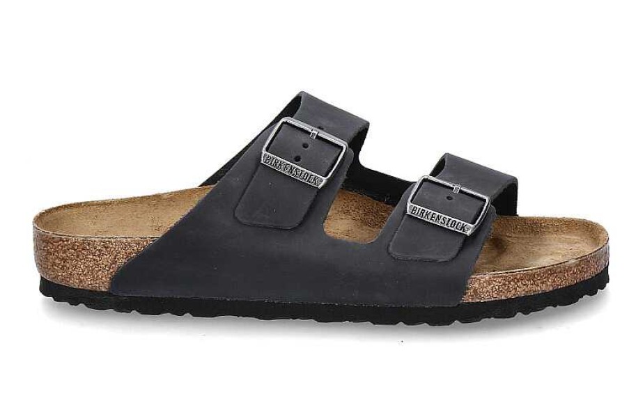 Sandals | Birkenstock Birkenstock Pantolette Arizona Normal Naturleder Schwarz