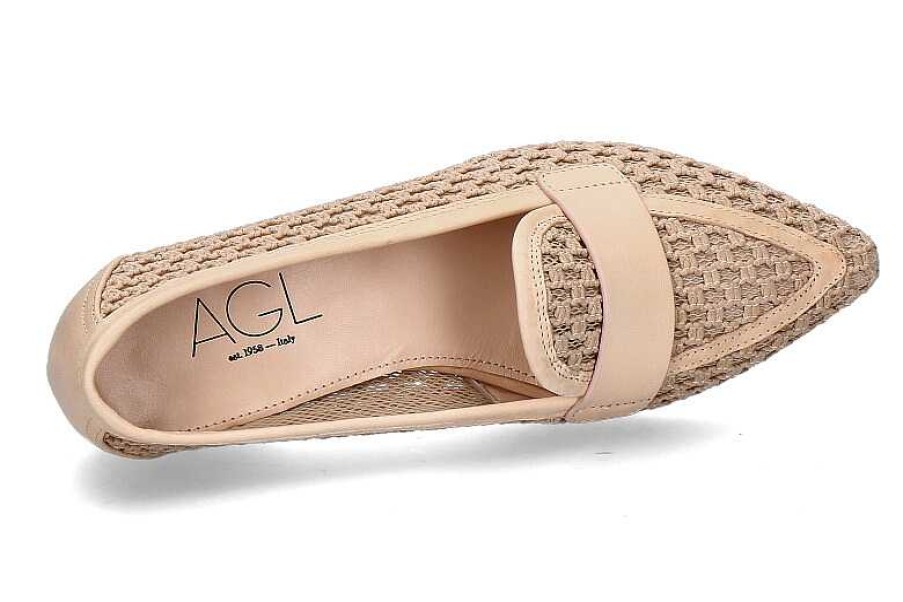 Flats | AGL Attilio Giusti Leombruni Attilio Giusti Leombruni Slipper Blanca Plots Basic/Ghibli/Beige