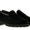 Flats | Pas de rouge Pas De Rouge Slipper Lined Marta Camoscio Nero