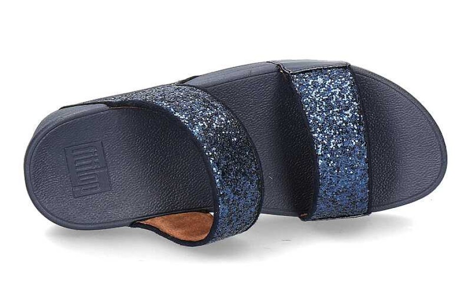 Mules | Fitflop Fitflop Pantolette Lulu Glitter Slides Midnight Navy