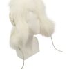 Fur Hats - Aviator Hats | FurLand Russia Furland Pilotenmutze - Ushunka White Red Roses - Fuchsfell Fellmutze