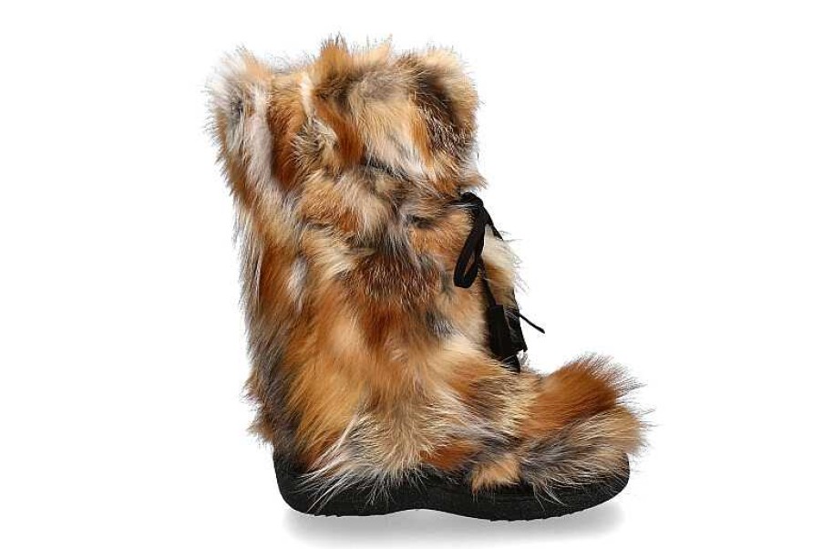 Warm Lining | Diavolezza Diavolezza Fur Boots "Foxy Rosso" Fox Fur