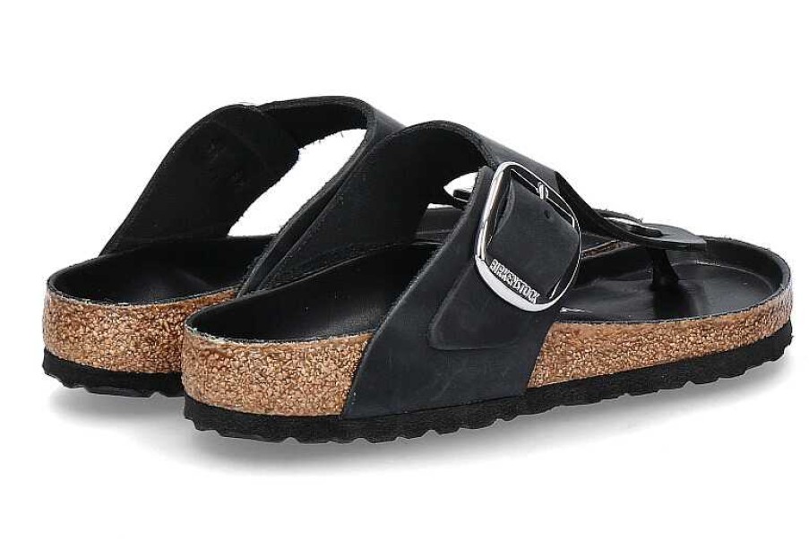 Mules | Birkenstock Birkenstock Thong Mules Gizeh Normal Big Buckle Black