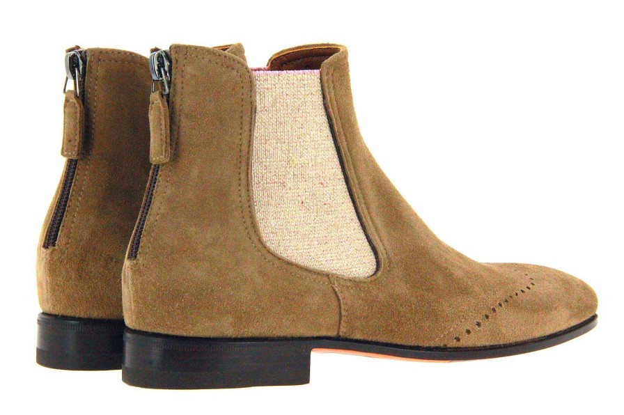 Booties | Benson's Benson´S Chelsea Boot Velour Tabac