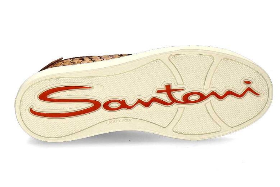 Sneakers | Santoni Santoni Sneaker Leather Cognac