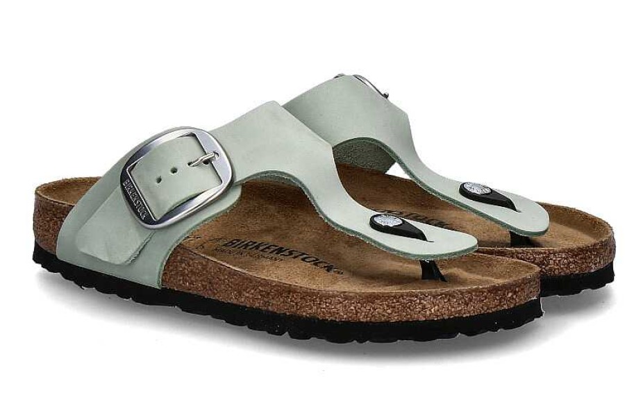 Mules | Birkenstock Birkenstock Mules Gizeh Big Buckle Matcha Normale Weite