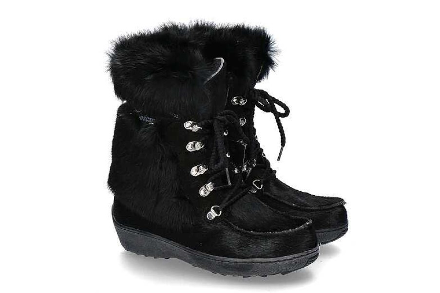 Fur Boots | Oscar Sport Oscar Sport Fur Ankle Boots "Benny-Nero"