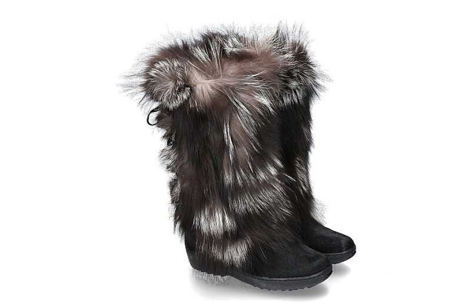 Warm Lining | Oscar Sport Oscar Sport Fur Boots Kim Nero-Silver